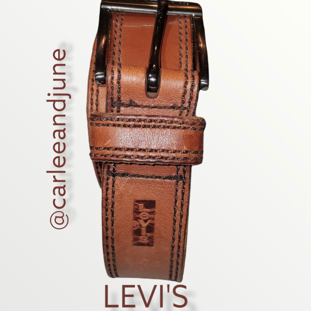 MENS LEVI'S BROWN LEATHER BELT